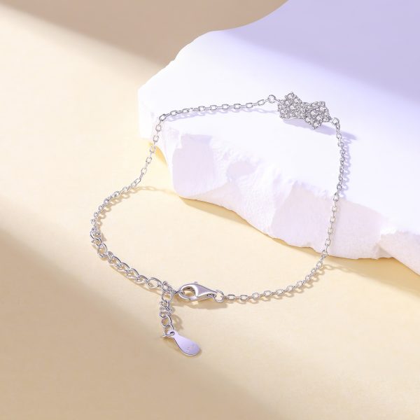 Women's S925 Sterling Silver Bow Bracelet - Elegant and Feminine - Image 3