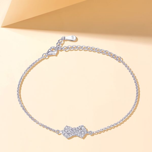 Women's S925 Sterling Silver Bow Bracelet - Elegant and Feminine - Image 5