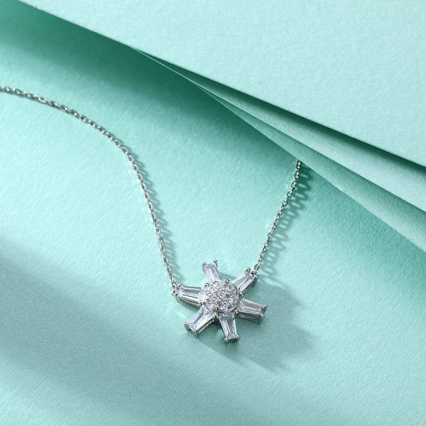 Women's S925 Sterling Silver Zircon Star Pendant Necklace - Crystal Six-Pointed Star - Image 4